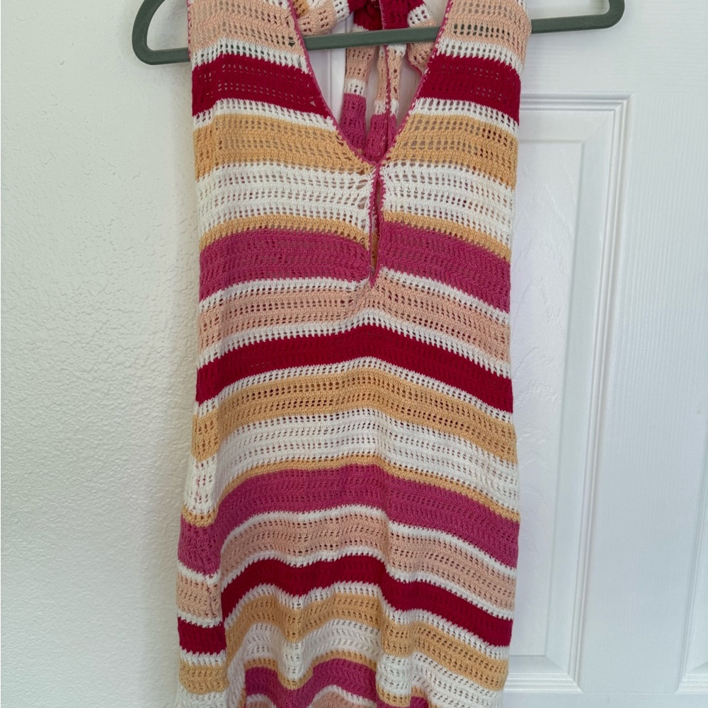 SHEIN Multicolor Striped Knit Swim Coverup